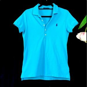 COPY - Ralph Lauren Short Sleeve Stretch Mesh Polo, Sz Lg, Deep Turquoise Blue.…